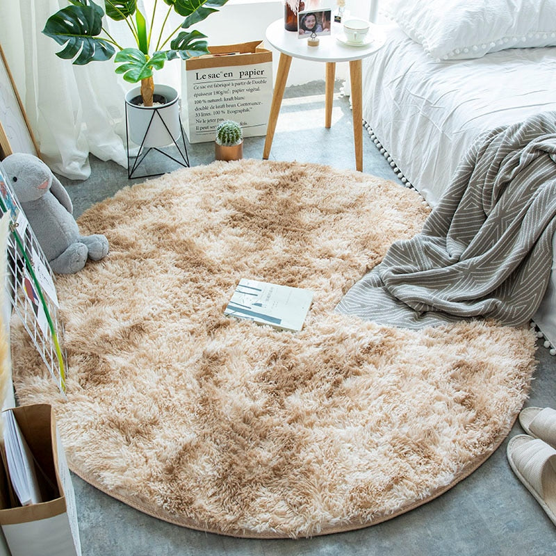 Bubble Kiss Thick Round Plush Rug
