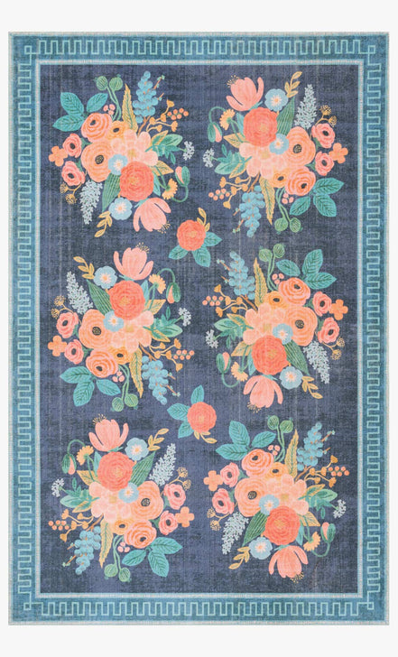 Rifle Paper Co x Loloi Jardin Rug - Marseille Black (Final Sale)