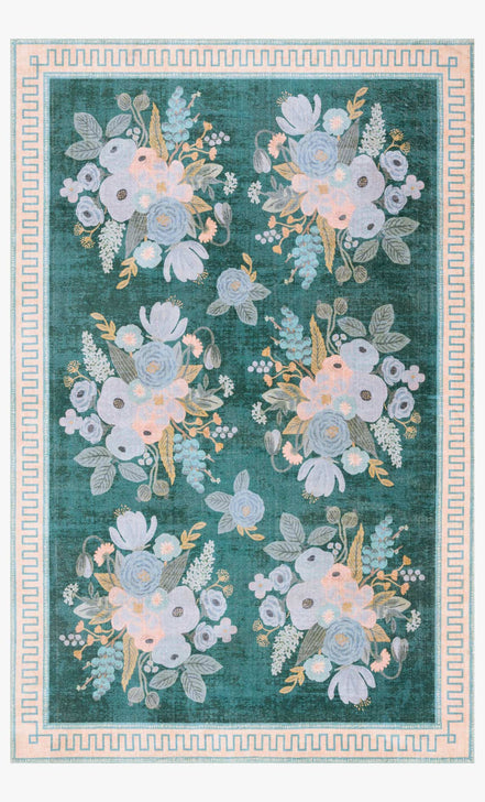 Rifle Paper Co x Loloi Jardin Rug - Marseille Emerald (Final Sale)