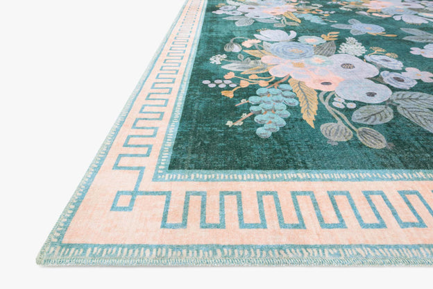 Rifle Paper Co x Loloi Jardin Rug - Marseille Emerald (Final Sale)