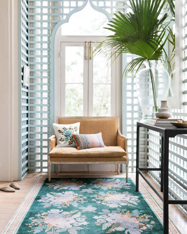 Rifle Paper Co x Loloi Jardin Rug - Marseille Emerald (Final Sale)