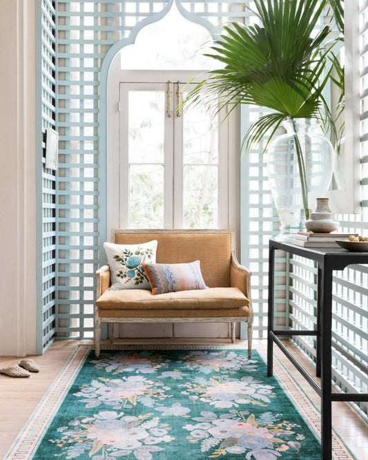 Rifle Paper Co x Loloi Jardin Rug - Marseille Emerald (Final Sale)
