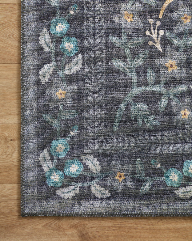 Rifle Paper Co x Loloi Maison Rug - Nightingale Black