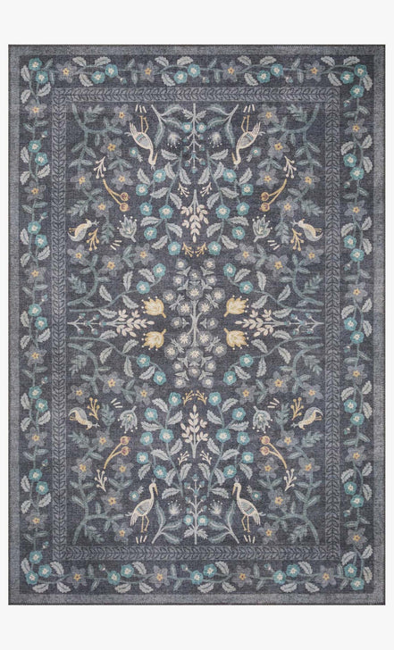 Rifle Paper Co x Loloi Maison Rug - Nightingale Black