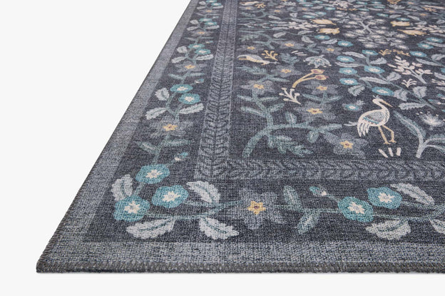 Rifle Paper Co x Loloi Maison Rug - Nightingale Black