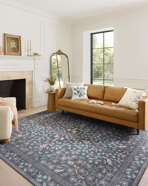 Rifle Paper Co x Loloi Maison Rug - Nightingale Black