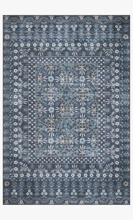 Rifle Paper Co x Loloi Maison Rug - Rosette Blue