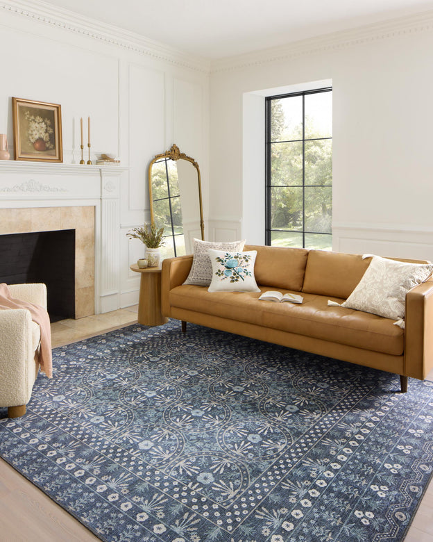 Rifle Paper Co x Loloi Maison Rug - Rosette Blue