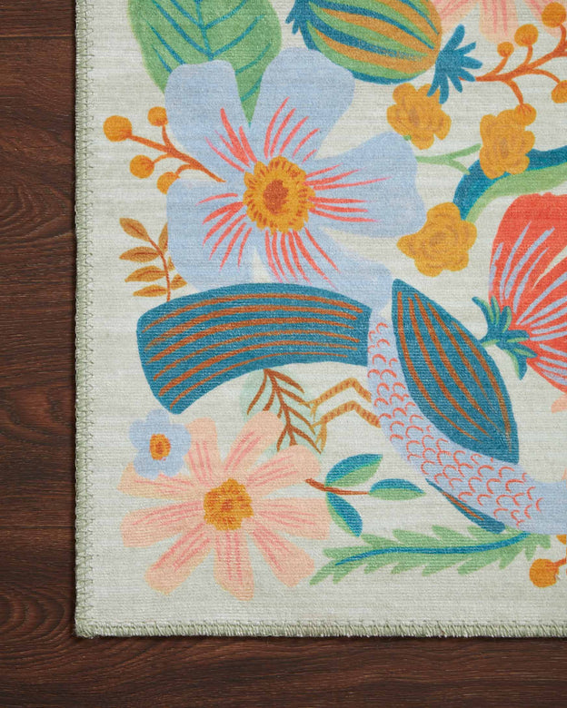 Rifle Paper Co x Loloi Meadow Rug - Dovecote Mint (Final Sale)
