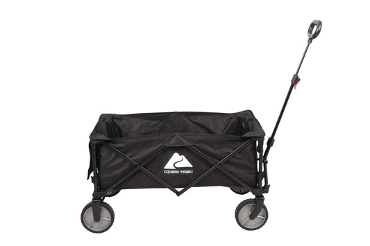 Ozark Trail Folding Multipurpose Camp Wagon Cart, Black