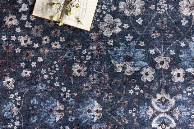 Rifle Paper Co x Loloi Palais Rug - Meadow Navy