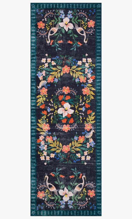 Rifle Paper Co x Loloi Palais Rug - Luxembourg Black