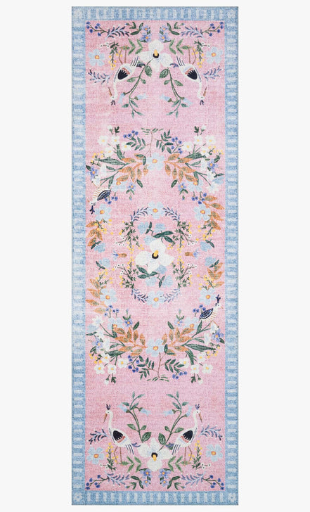 Rifle Paper Co x Loloi Palais Rug - Luxembourg Rose