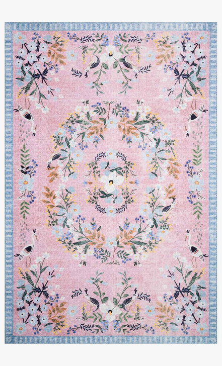 Rifle Paper Co x Loloi Palais Rug - Luxembourg Rose