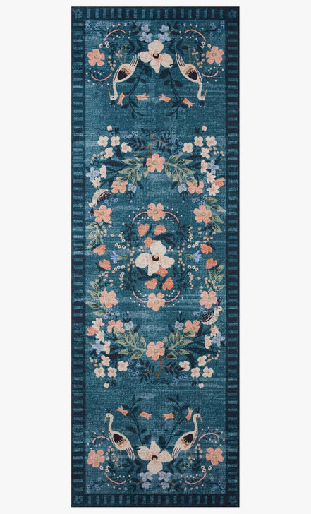 Rifle Paper Co x Loloi Palais Rug - Luxembourg Teal