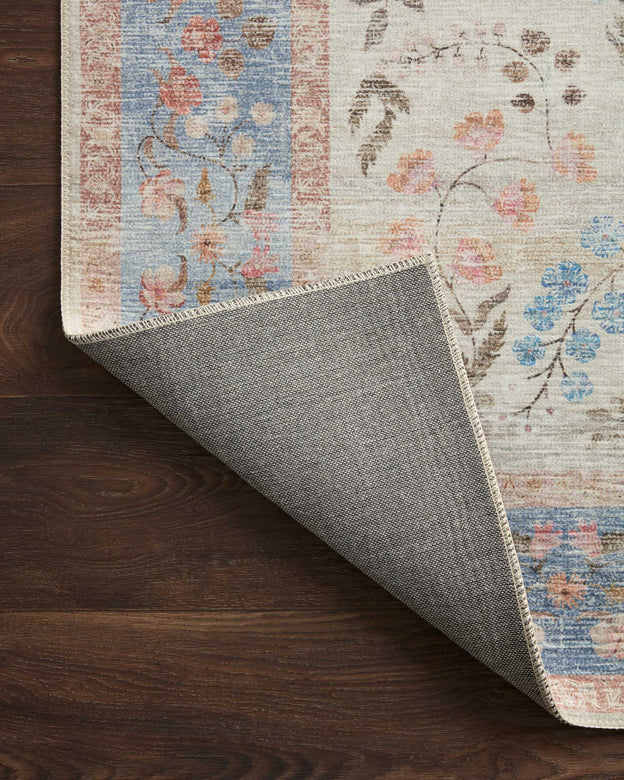 Rifle Paper Co x Loloi Palais Rug - Kensington Light Blue