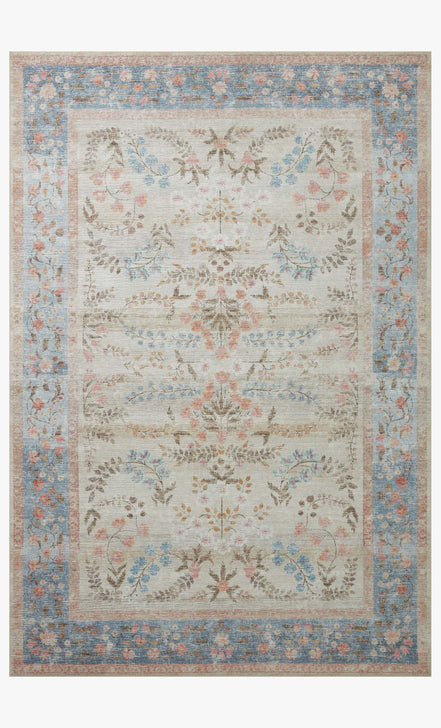 Rifle Paper Co x Loloi Palais Rug - Kensington Light Blue