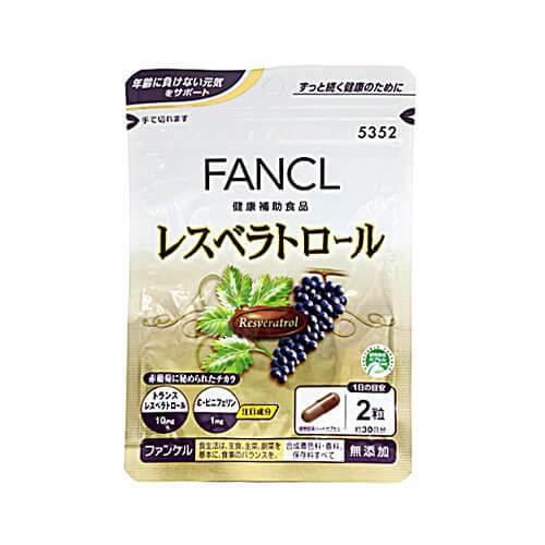 Fancl Resveratrol 30 Days 60 Capsules - Aging Care Supplement For Women & Men