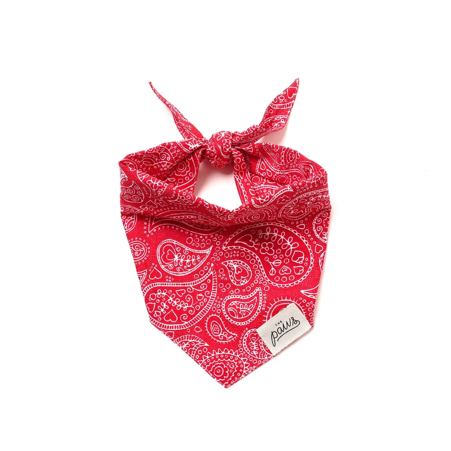 The Paws Bandana - Rodeo (Red Paisley)