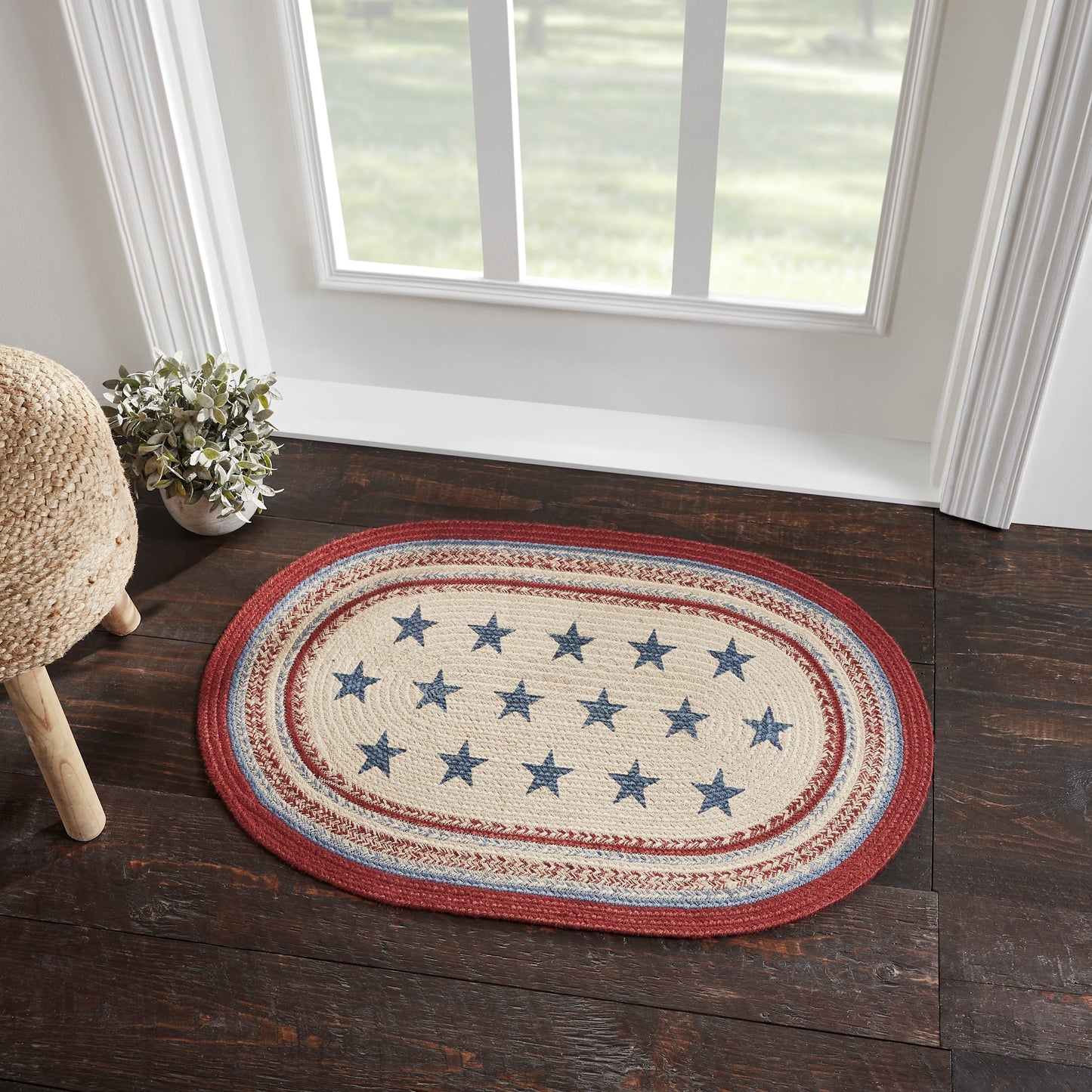 Celebration Oval Braided Rug 24x36" - With Pad