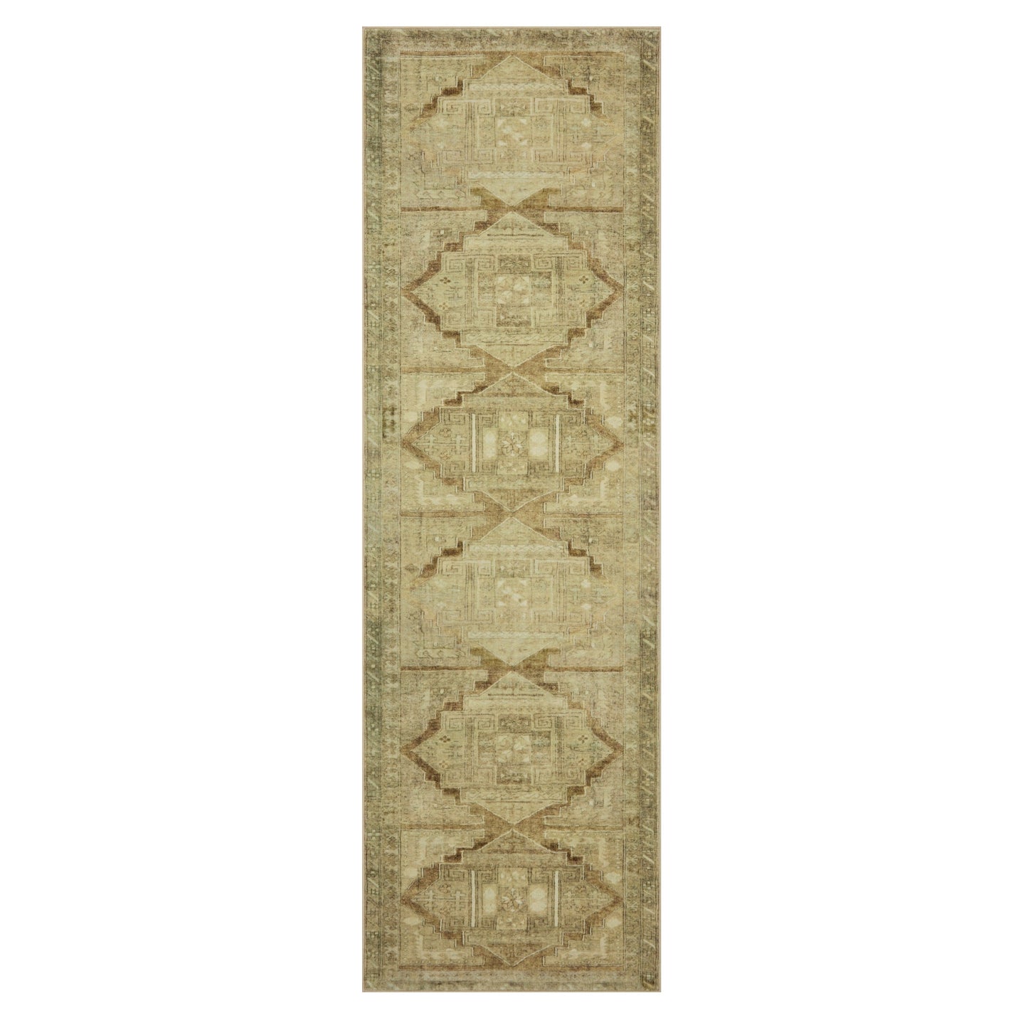 Sinclair Khaki Tobacco Rug runner