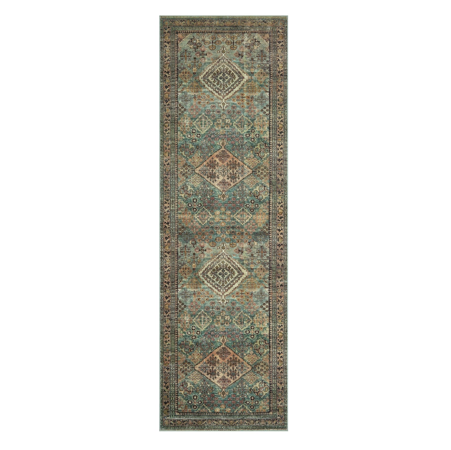 Sinclair Turquoise Multi Rug runner