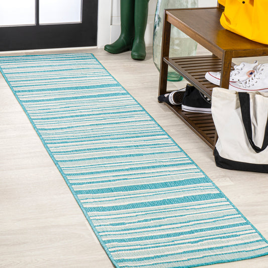 Wavy Stripe Modern Indoor/Outdoor Area Rug (3 Colors, 5 Sizes)