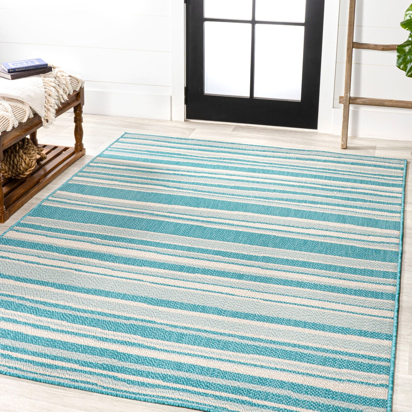 Wavy Stripe Modern Indoor/Outdoor Area Rug (3 Colors, 5 Sizes)