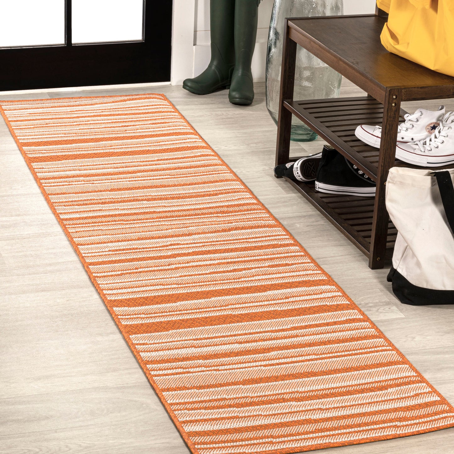 Wavy Stripe Modern Indoor/Outdoor Area Rug (3 Colors, 5 Sizes)
