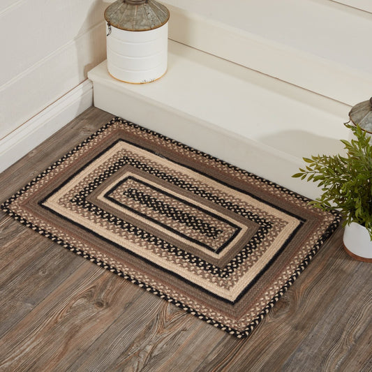 Sawyer Mill Charcoal Rectangle Braided Rug 20x30"