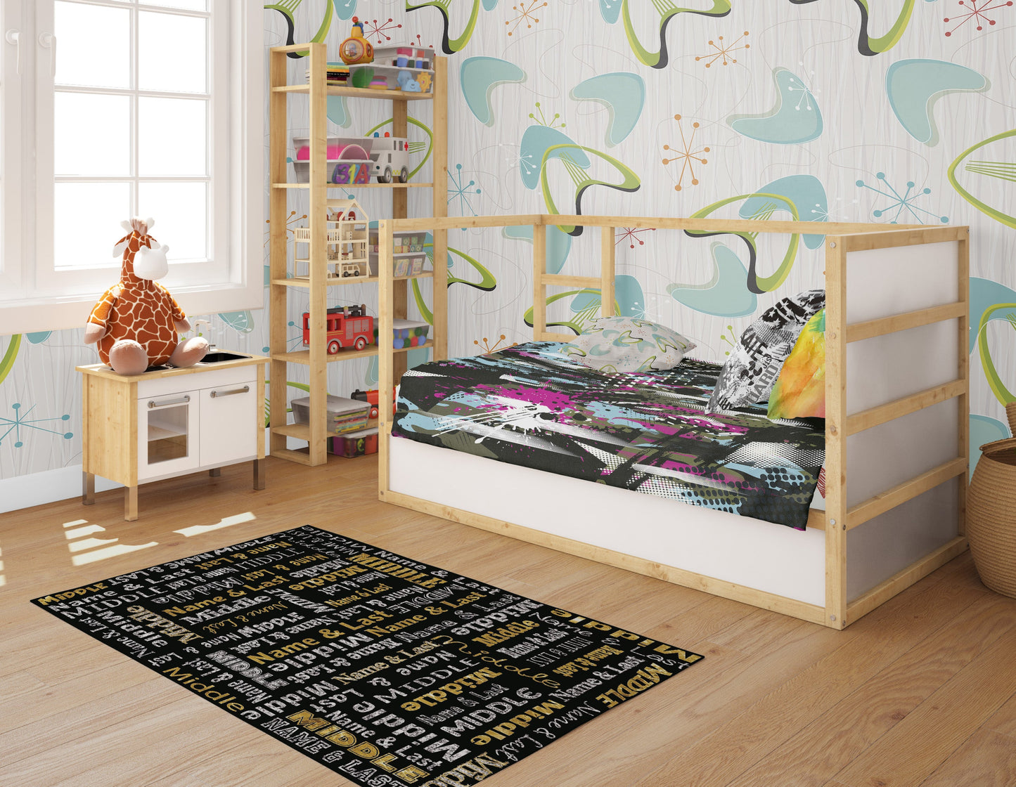 Simple Gold Boys Rug