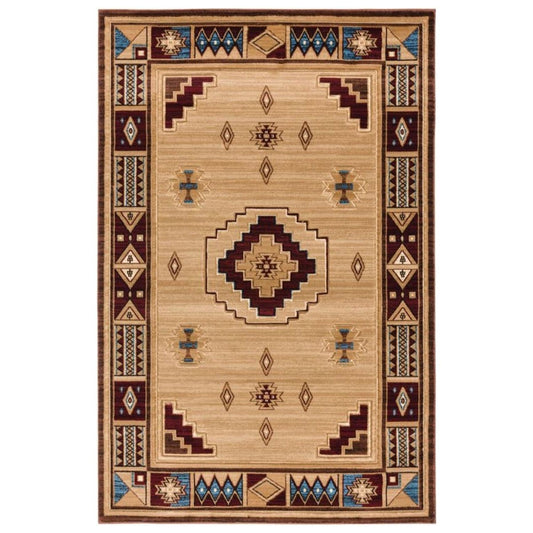 Southwest Borders Light Rug