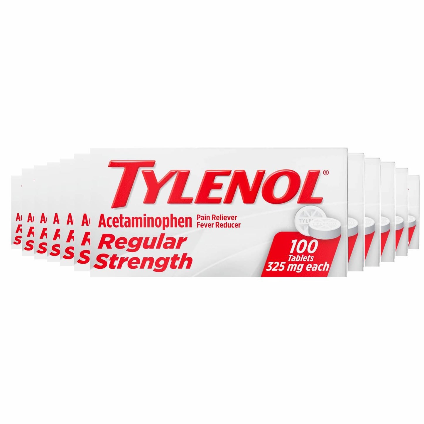 Tylenol Regular Strength Tablets 100 ct- 12 Pack