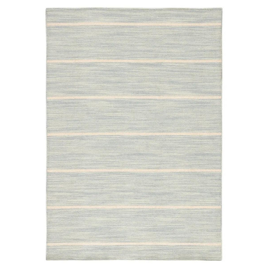 Coastal Shores Area Rug in Light Blue and White