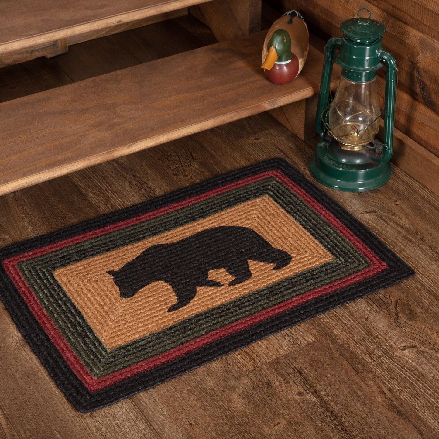 Wyatt Bear Rectangle Braided Rug 20x30"