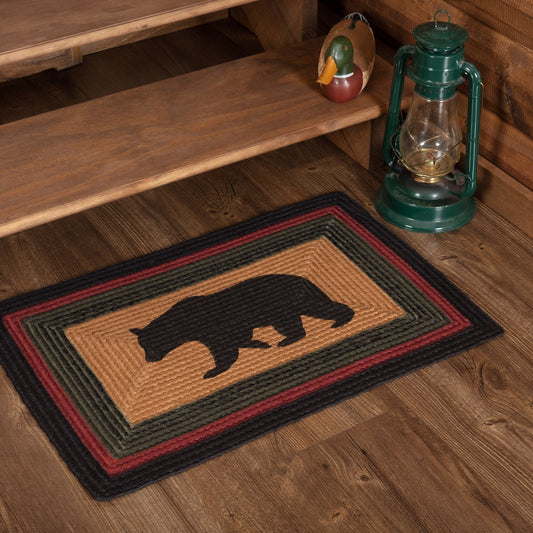 Wyatt Bear Rectangle Braided Rug 20x30"