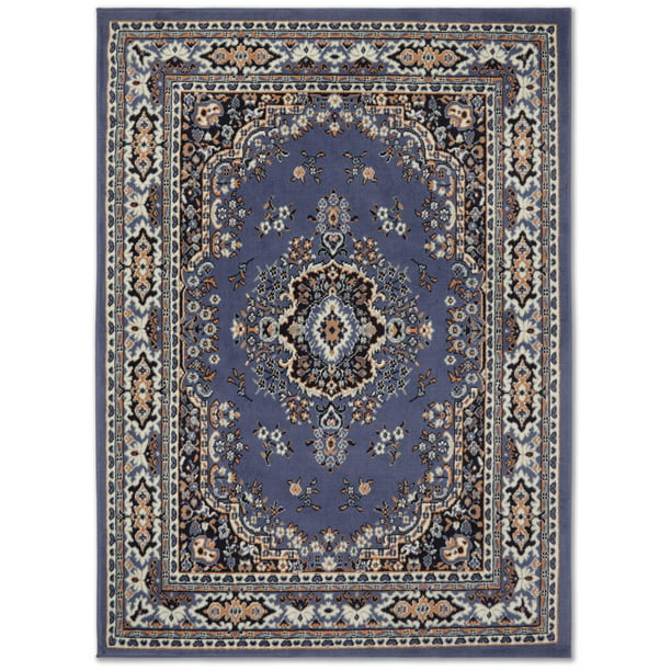 Soft Shag Rug for Bedroom in Country Blue in 50x5 Inches