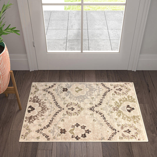 Augusta Modern Floral Cabin Setting Rug FredCo