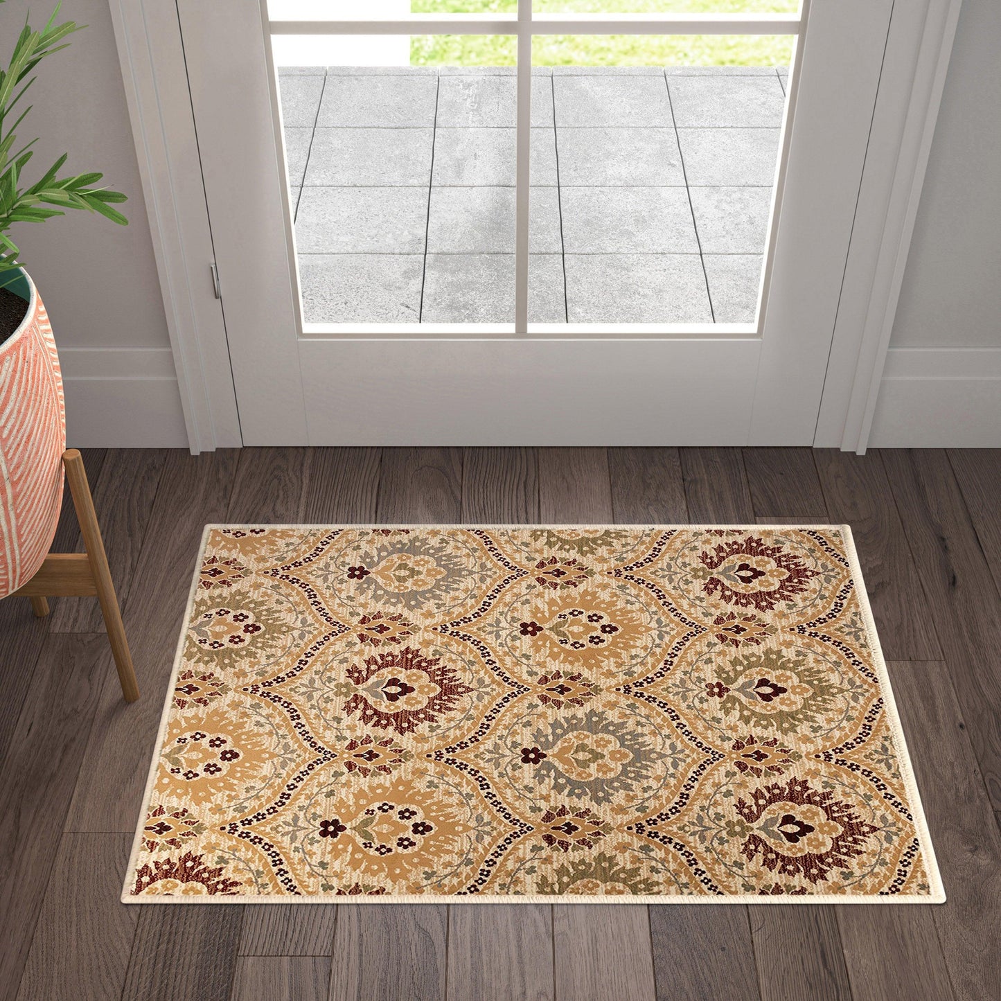 Augusta Modern Floral Cabin Setting Rug FredCo