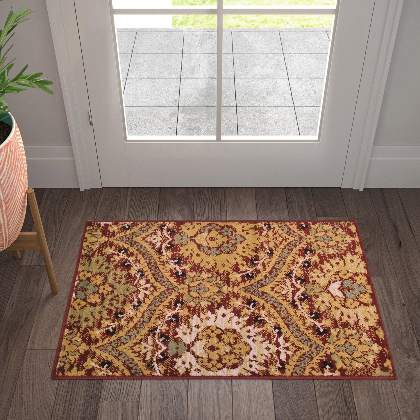 Augusta Modern Floral Cabin Setting Rug FredCo