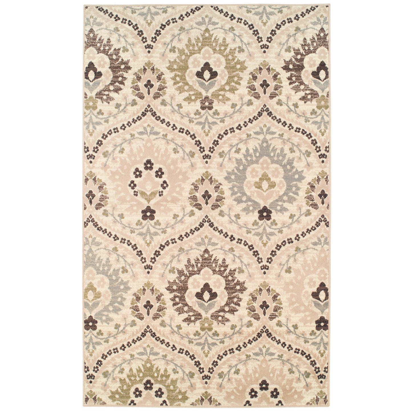 Augusta Modern Floral Cabin Setting Rug FredCo