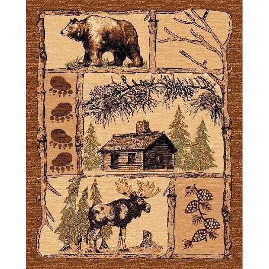 Bear & Moose Area Nature Rug