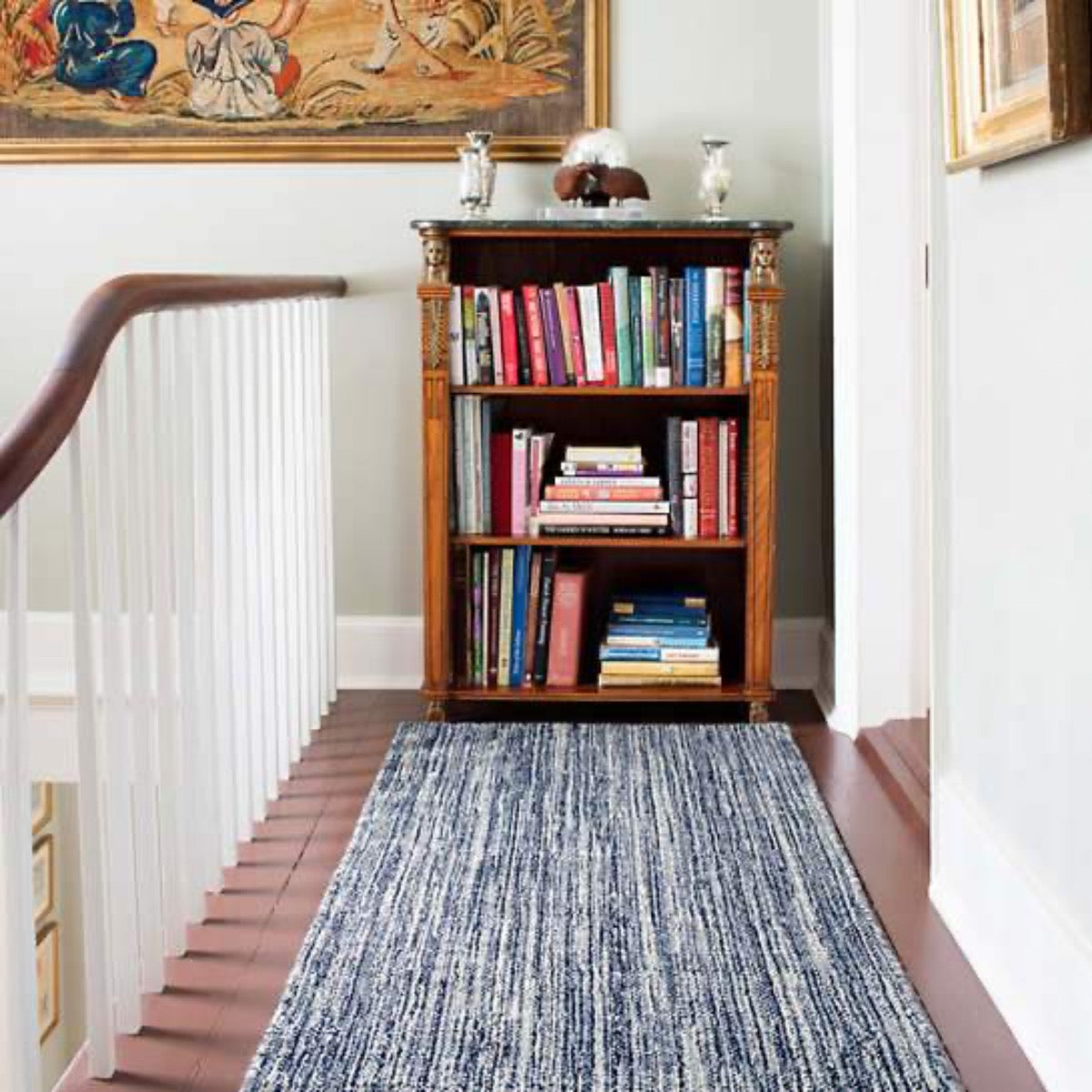 Bella Navy Woven Wool Rug