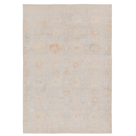 Boheme Light Blue & Orange Power Loomed Area Rug  - Available in a Variety of Sizes