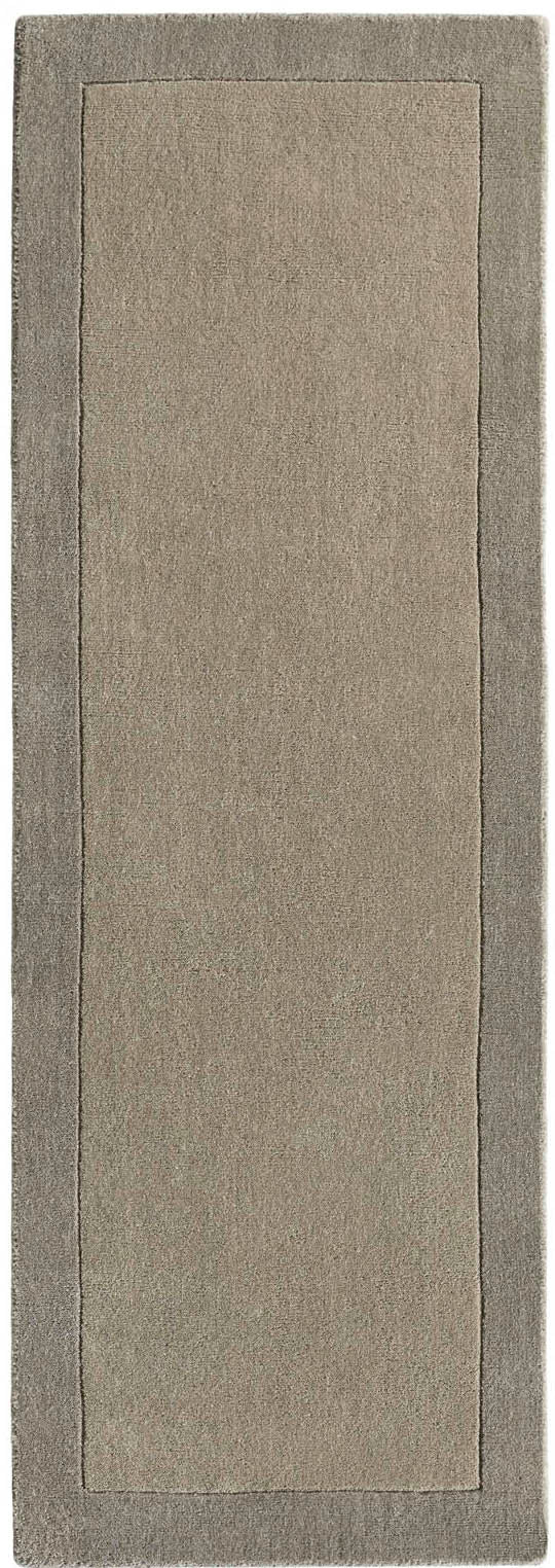 Borders Taupe Runner Rug