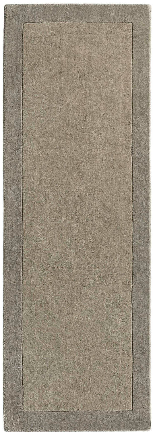 Borders Taupe Runner Rug