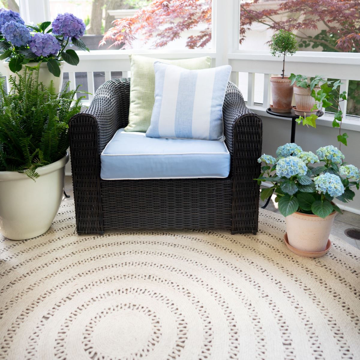Bowline Natural Indoor/Outdoor Round Rug