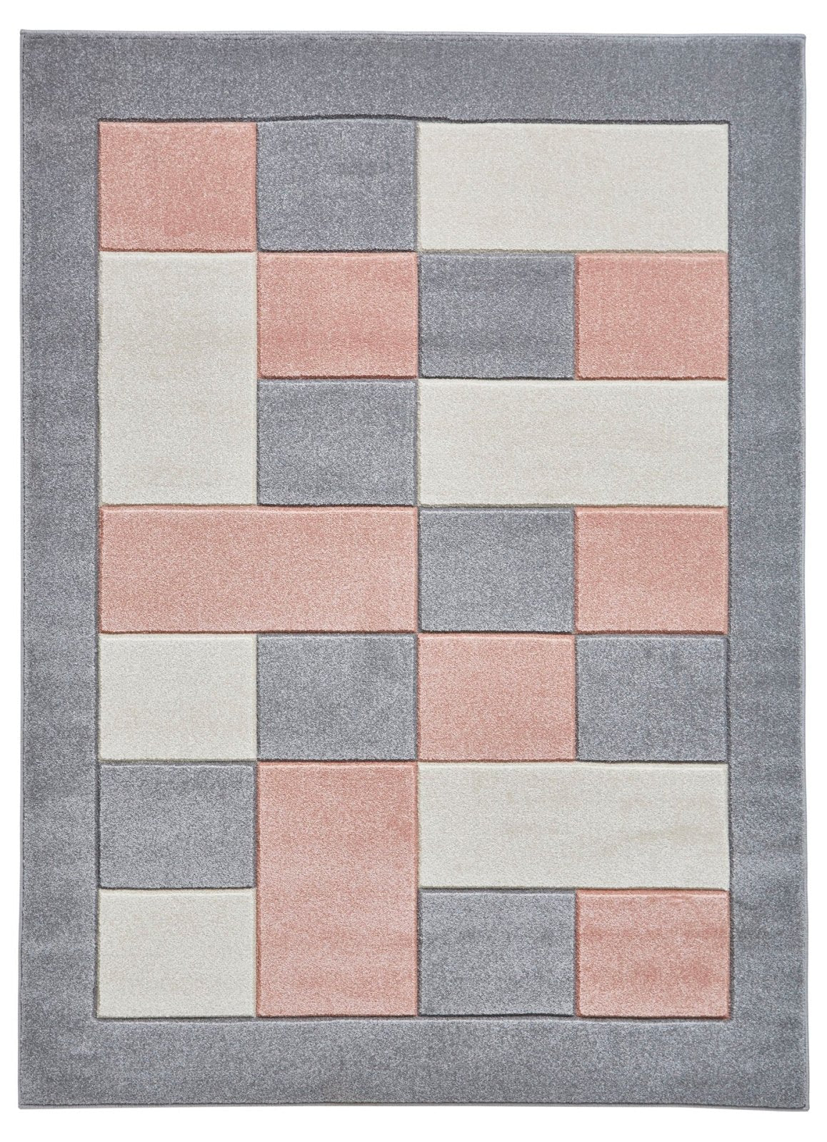 Brooklyn BRK04 Grey/Rose Rug