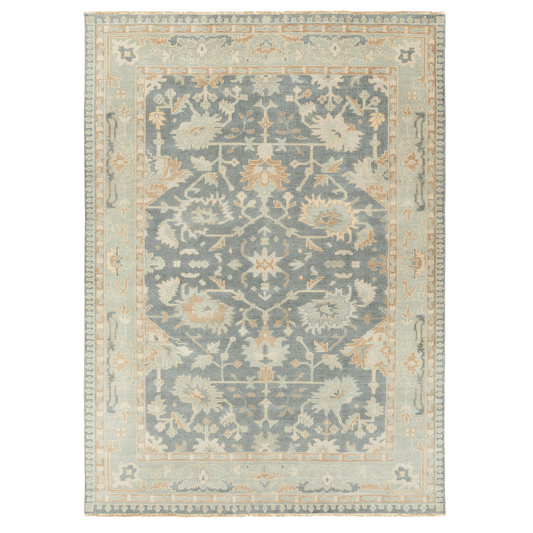 Cappadocia Grey & Seafoam Hand Knotted Wool Area Rug - Available in a Variety of Sizes