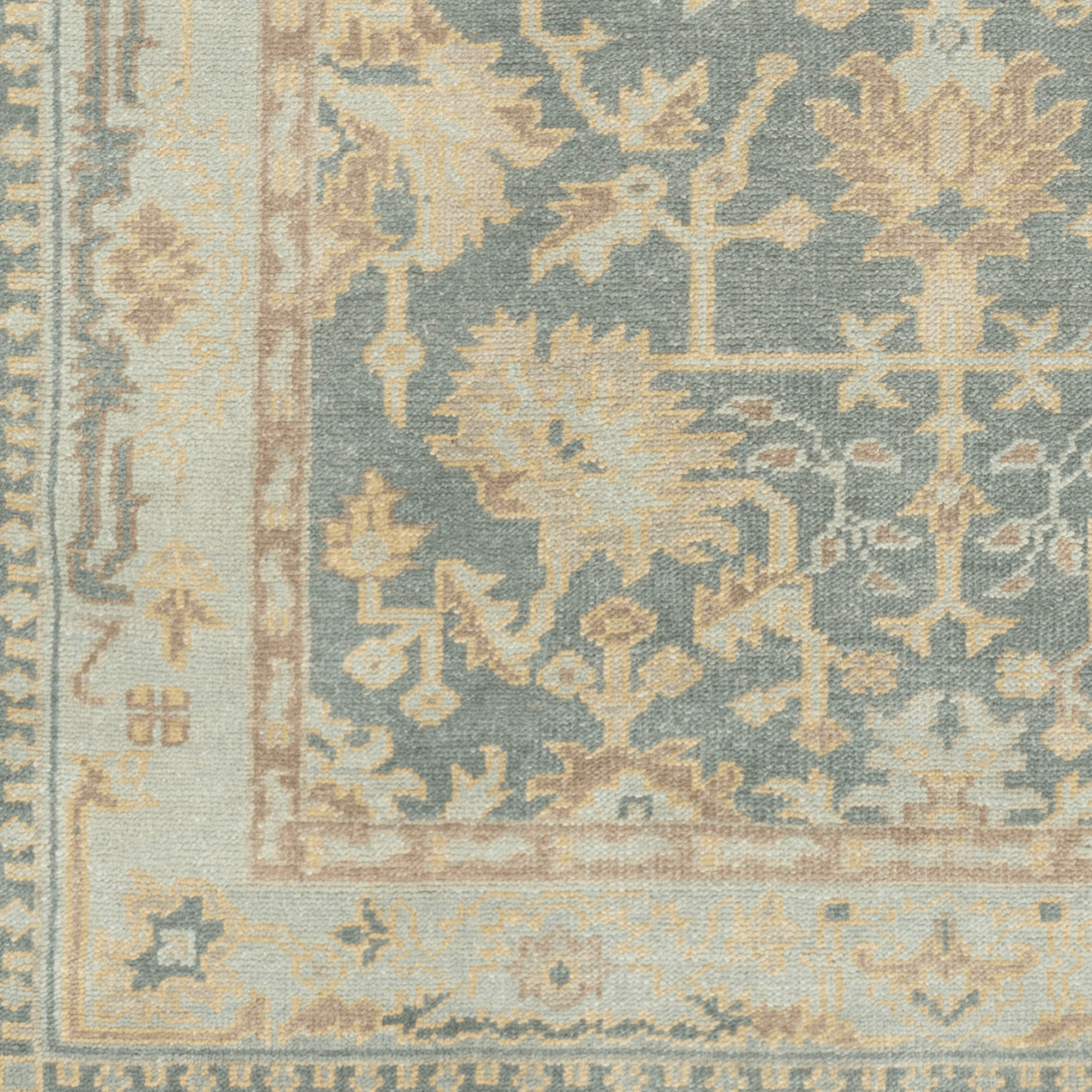 Cappadocia Grey & Seafoam Hand Knotted Wool Area Rug - Available in a Variety of Sizes